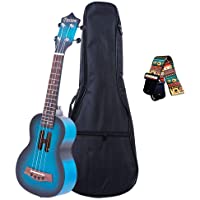 Los mejores  - Paisen Lindo ukulele soprano azul de 21 pulgadas para principiantes y niños con bolsa de ukelele acolchada gruesa…
